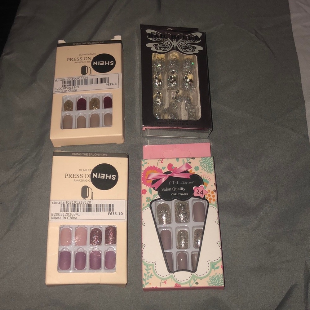 Shein Press On Acrylic Short Nails
